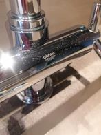 Mooi badkamer tablette met kwaliteitsvolle kranen, Ophalen, 150 tot 200 cm, Zo goed als nieuw, Wasbak of Wastafel