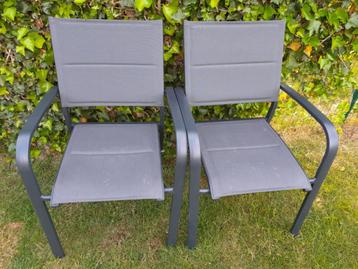 2 tuinstoelen, Tuin en Terras, Tuinstoelen, Ophalen, Nieuw, Aluminium, Stapelbaar