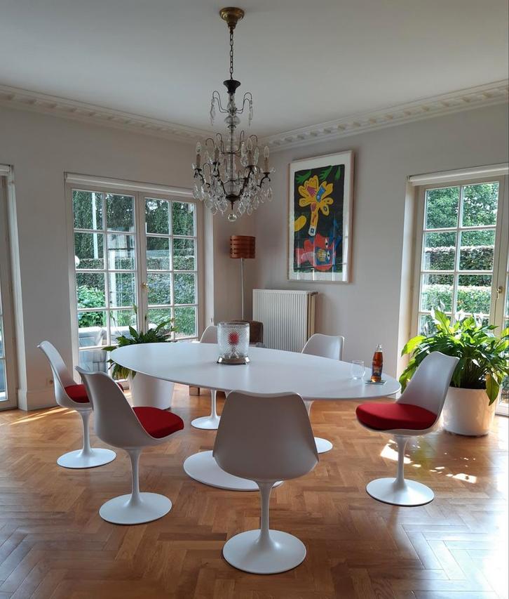 Tulipe tafels laminated céramique houten tops eero saarinen, Huis en Inrichting, Bureaus, Ophalen of Verzenden