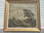 huile sur toile paysage signe, Antiek en Kunst, Ophalen of Verzenden