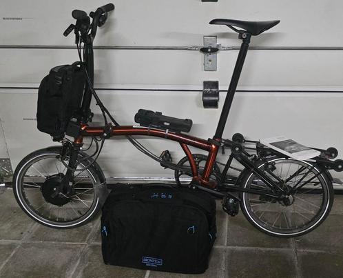 plooibar fiets Brompton C-Line H6L elektrisch, Fietsen en Brommers, Fietsen | Vouwfietsen, Zo goed als nieuw, Brompton, 16 tot 18 inch