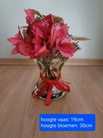 Vaas met kunstbloemen, Ophalen of Verzenden, Zo goed als nieuw