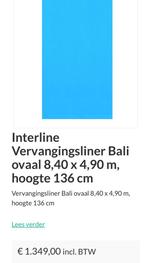 Interline Vervangingsliner Bali Ovaal 8,4m x 4,9m x 136cm, Tuin en Terras, Zwembaden, Ophalen, Nieuw, Ovaal