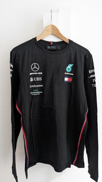 Mercedes AMG Petronas F1 Team T-shirt Long Sleeve Black beschikbaar voor biedingen