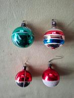 Set van 4 antieke vintage kerstballen +- 4 cm €3/stuk, Ophalen of Verzenden, Zo goed als nieuw