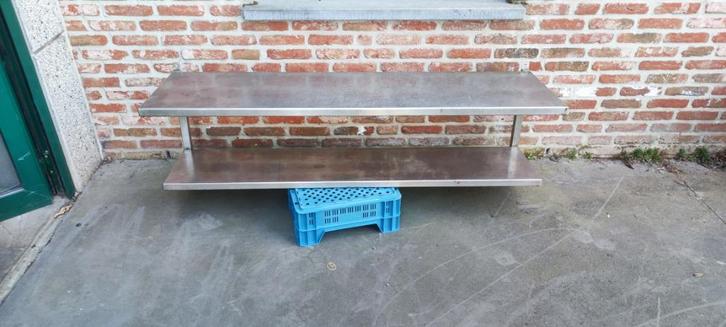 inox hangbanken, Zakelijke goederen, Horeca | Meubilair en Inrichting, Gebruikt, Ophalen