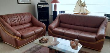 SALON (3+2)  LEDEREN VINTAGE LINE ROSET JF MUR beschikbaar voor biedingen
