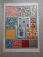 Planche de 1903 ornement des tissus XIX e s. French School