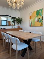 Eetkamertafel  (oude teak) 10 plaatsen, Huis en Inrichting, Ophalen, Zo goed als nieuw