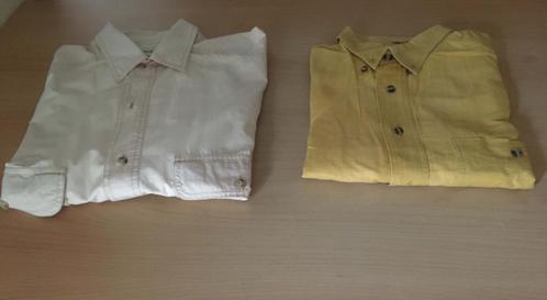2 mooie herenhemden – korte mouwen – col 39 - 2 voor 10 €, Kleding | Heren, Overhemden, Gedragen, Halswijdte 39/40 (M), Beige