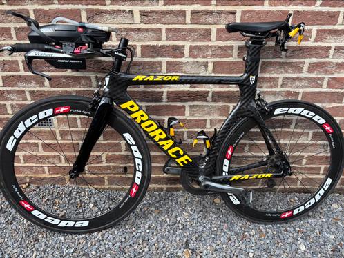 Prorace full aero triathlonfiets te koop, Fietsen en Brommers, Fietsen | Racefietsen, Gebruikt, Overige merken, 15 tot 20 versnellingen
