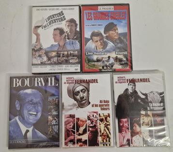 Bourvil-Fernandel-Lino Ventura, 5 dvd neufs toujours emballé, Enlèvement ou Envoi, Neuf, dans son emballage, Comédie d'action