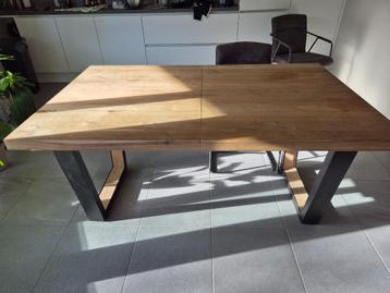 Eettafel 100x160 met 4 stoelen, Huis en Inrichting, Ophalen, 50 tot 100 cm, Zo goed als nieuw, Vijf personen of meer