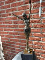bronzen sculptuur elegant art vrouw danseres 55 cm, Ophalen of Verzenden