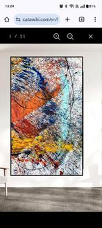 Luc mora abstract schilderij 155x90, Antiek en Kunst, Ophalen