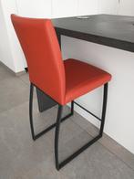 Barstoel Elite - oranje-rood - nieuwe barkruk, Ophalen, Nieuw, Met voetsteun