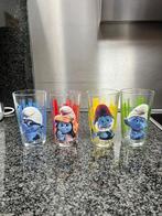 4 Glazen De Smurfen, Ophalen of Verzenden, Nieuw, Frisdrankglas