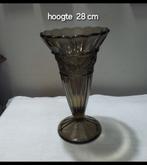 Vase art déco en verre pressé fumé, Enlèvement ou Envoi