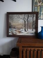 Peinture paysage hiver, L. van INGELGOM 1942, Antiquités & Art, Enlèvement ou Envoi