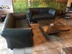 2 lederen , Italiaanse design sofa's ; Cassina, Huis en Inrichting, Ophalen, Gebruikt, Leer, Rechte bank