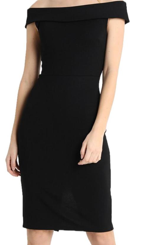 Beautiful black off-shoulder pencil dress (size S/M) NEW, Kleding | Dames, Jurken, Nieuw, Maat 36 (S), Zwart, Boven de knie, Ophalen of Verzenden