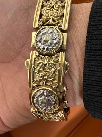 gouden armband heren uniek . ( 14 karaat goud) beschikbaar voor biedingen