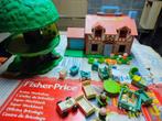Fisher Price Vintage bruin huisje met boompje en gerief bij, Ophalen of Verzenden, Gebruikt, Met geluid