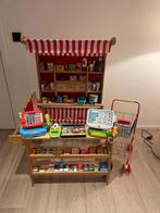 Speelgoedwinkel, 2 kassa's, winkelwagen, zelfscan, producten, Ophalen of Verzenden, Zo goed als nieuw, Meubelstuk of Keukentje