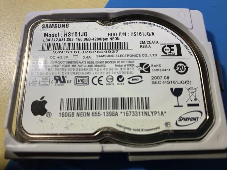 [HARDDISK] ipod 160GB 6th gen, Audio, Tv en Foto, Mp3-spelers | Accessoires | Apple iPod, Gebruikt, Classic of Photo, Ophalen of Verzenden