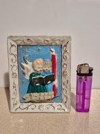 Vintage reliëf kadertje met engelen, Ophalen of Verzenden, Gebruikt, Mens