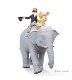 Tintin, Milou et Philémon sur l'éléphant "Sur la piste de ki, Verzamelen, Ophalen of Verzenden, Gebruikt
