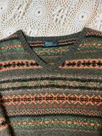 Ralph Lauren Fair Isle Vintage trui Knit – Wol – Maat S, Bruin, Ralph Lauren, Ophalen of Verzenden, Zo goed als nieuw