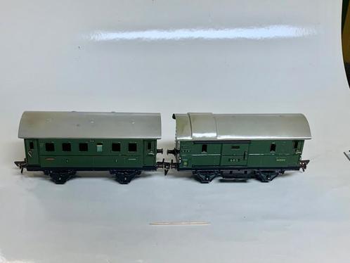 Fleischmann spoor 0. 2 personenwagons., Hobby & Loisirs créatifs, Trains miniatures | Échelles Autre, Utilisé, Wagon, Fleischmann