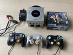 Nintendo Gamecube zilver + 5 games, Gebruikt, Met games, Ophalen of Verzenden, Met 3 controllers of meer
