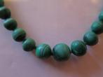 Malachiet ketting, Handtassen en Accessoires, Kettingen, Ophalen of Verzenden, Zo goed als nieuw, Groen, Steen of Mineraal