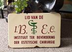 Emaille bord Estetische Chirurgie, Langcat Bussum., Verzamelen, Ophalen of Verzenden, Gebruikt, Reclamebord