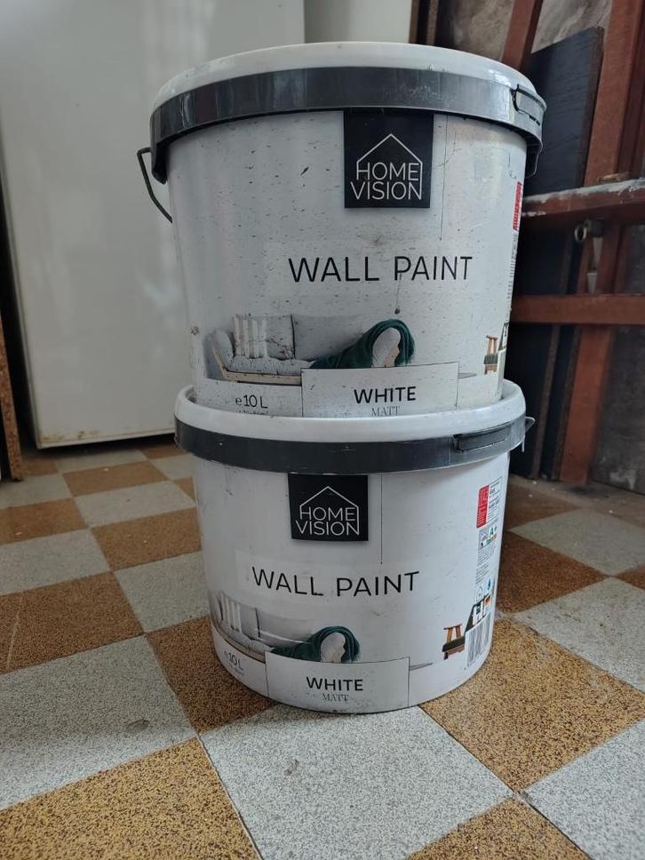 Verf wit, Doe-het-zelf en Bouw, Verf, Beits en Lak, Zo goed als nieuw, Verf, Wit, Ophalen
