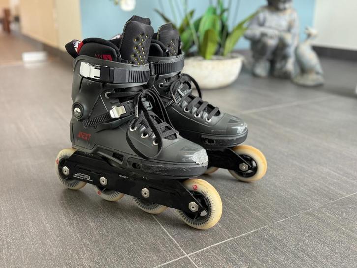Powerslide Next Charcoal 90 - EU 42-43 - black, Sport en Fitness, Skeelers, Gebruikt, Inline skates 4 wielen, Powerslide, Dames