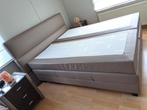 Boxspring 2 persoons, apart matras, regelbare hoofd en voete, Huis en Inrichting, Slaapkamer | Boxsprings, Ophalen, Gebruikt, Bruin