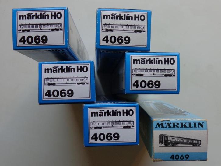 Marklin ho sncb/nmbs 4069 Lot de 6 Voitures de 2ème Classe., Hobby en Vrije tijd, Modeltreinen | H0, Nieuw, Wagon, Märklin, Ophalen of Verzenden