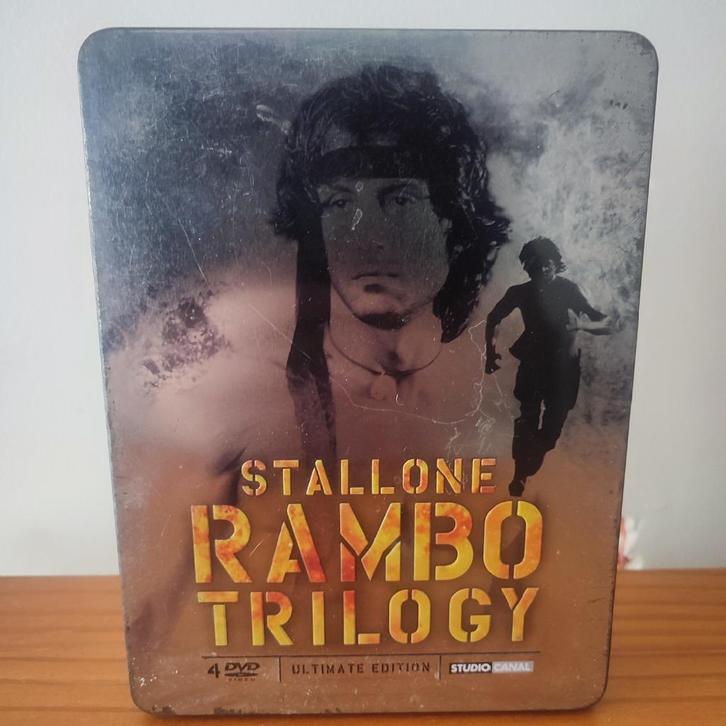 RAMBO - Coffret Métal Trilogie + chaîne militaire (Stallone), Cd's en Dvd's, Dvd's | Actie, Gebruikt, Actie, Boxset, Ophalen of Verzenden