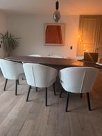 6 bouclé eetkamerstoelen merk Richmond, Ophalen, Zo goed als nieuw