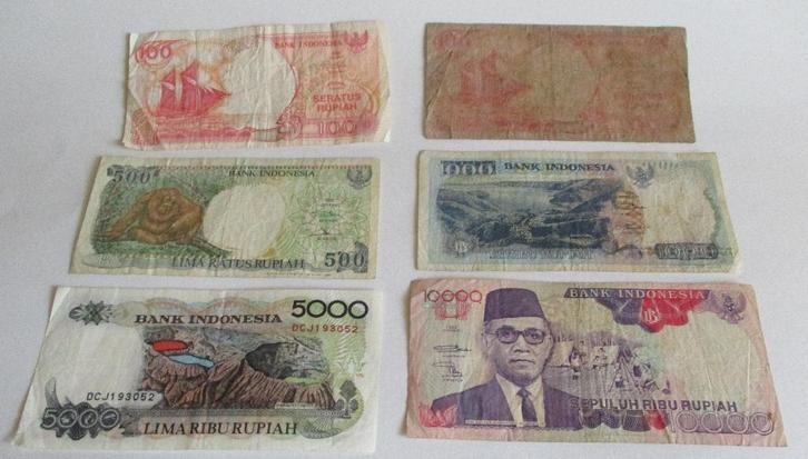 5- Soorten: INDONESIA -BILLS /NOTAS /BANKBILJETTEN-Rupiah, Postzegels en Munten, Munten en Bankbiljetten | Verzamelingen, Bankbiljetten