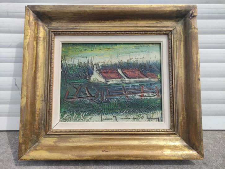 huile sur panneau signe stephan tessely, Antiek en Kunst, Kunst | Schilderijen | Klassiek, Ophalen of Verzenden