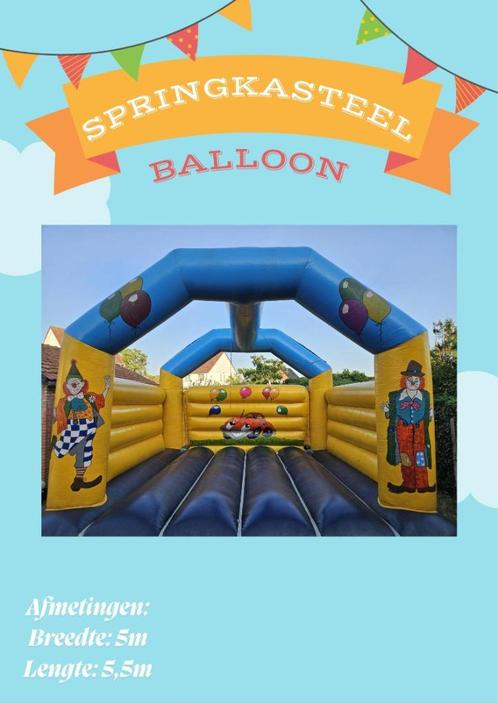 Springkasteel Balloon te huur, Hobby en Vrije tijd, Feestartikelen | Verhuur, Zo goed als nieuw, Ophalen