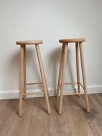 Hoge houten krukken, Ophalen, Zo goed als nieuw, Hout