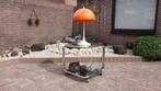 Vintage Space Age bijzettafel, Metaal of Aluminium, Vierkant, 55 tot 75 cm, Zo goed als nieuw
