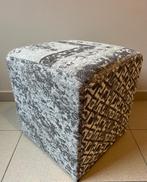 Pouf carré vintage gris/beige 40x40x (h) 45cm, Neuf, Carré, Enlèvement, Moins de 50 cm