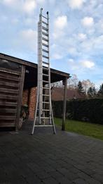 3 dobbel schuifladen 3x16 treden, Doe-het-zelf en Bouw, Ladders en Trappen, Ophalen of Verzenden