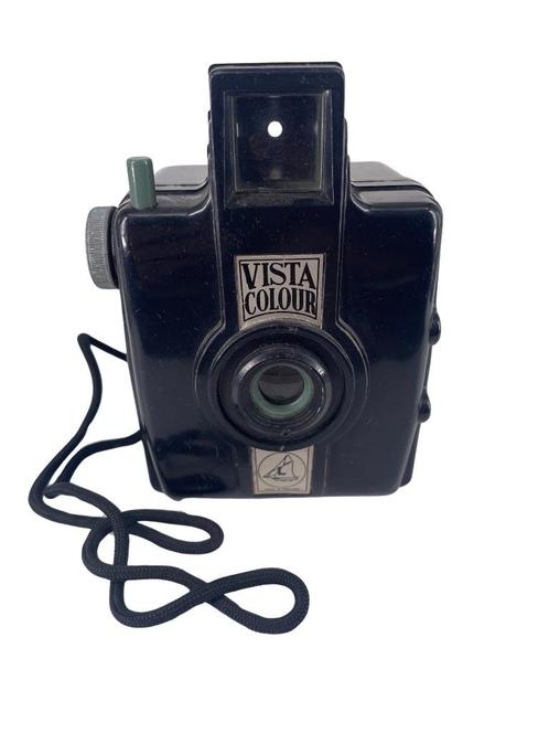 Box Vista kleurencamera in bakeliet, Engeland 1940, Verzamelen, Foto-apparatuur en Filmapparatuur, Fototoestel, 1940 tot 1960